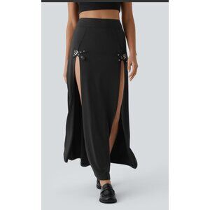 Halara Skirt Women’s Activewear High Waisted Buckle Split Casual Maxi Skirt, XL